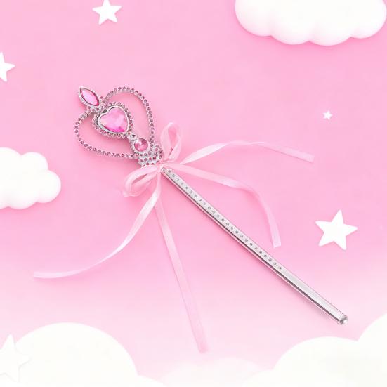 Волшебные палочки в форме сердца для детей, девочек, аксессуары для нарядов принцесс, волшебная палочка феи с искусственным кристаллом для рождественской вечеринки, Хэллоуина, костюма для косплея