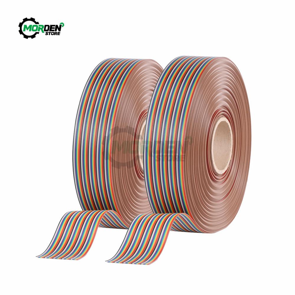 1Meter 11P/11P/16P/11P/16P/11P/11P1.17mm PITCH Color Flat Ribbon Cable Rainbow DuPont Wire for FC Dupont Connector Power Supply