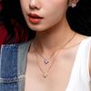 APM Monaco necklace VALENTINE Series [Romantic Confession] Small Colorful Love Hearts Adjustable Exquisite Personality Trendy Gift Box AC7198MOR