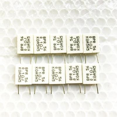 10 шт., 5 Вт, неиндуктивный цементный резистор с проволочной обмоткой, керамический горизонтальный 0,01–0,5 Ом 0,02 0,05 0,1 0,22 Ом R ВЕРТИКАЛЬНОЕ СОПРОТИВЛЕНИЕ