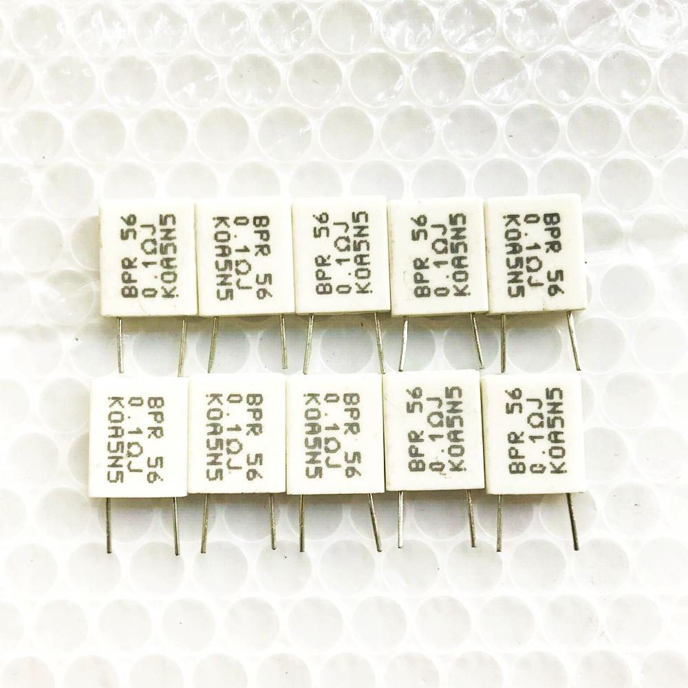 10PCS 5W Wirewound Non-inductive Cement Resistor Ceramic Horizontal 0.01ohm-0.5ohm 0.02 0.05 0.1 0.22 Ohm R VERTICAL RESISTANCE