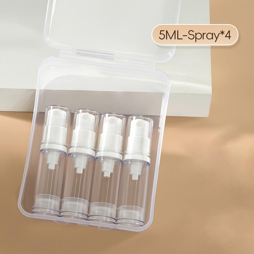3/4Pcs 5-15ML Lotion Sprayer Bottle Empty Cosmetic Container Durable Travel Refillable Bottle