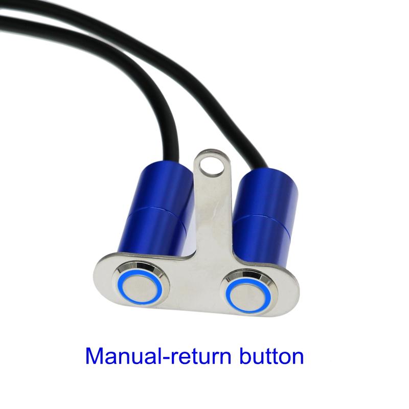 LMoDri 12 В мотоциклетный переключатель из нержавеющей стали из алюминиевого сплава, светодиодный переключатель включения-выключения на руле, регулируемое крепление, водонепроницаемое