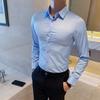 Long Sleeve Shirts For Men Business Formal Wear Slim Fit Shirt