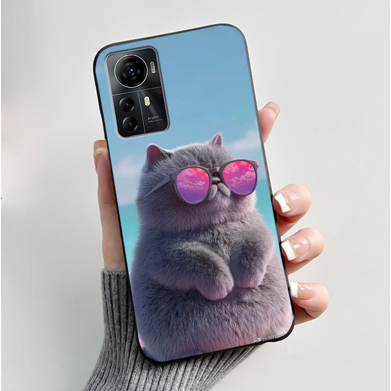 Чехол для ZTE Blade A72s A7050/V41 Умный чехол Роскошный Дракон Милый Крутой Мальчики Девочки Черный Матовый Мягкий ТПУ Силиконовый Чехол Задняя Крышка