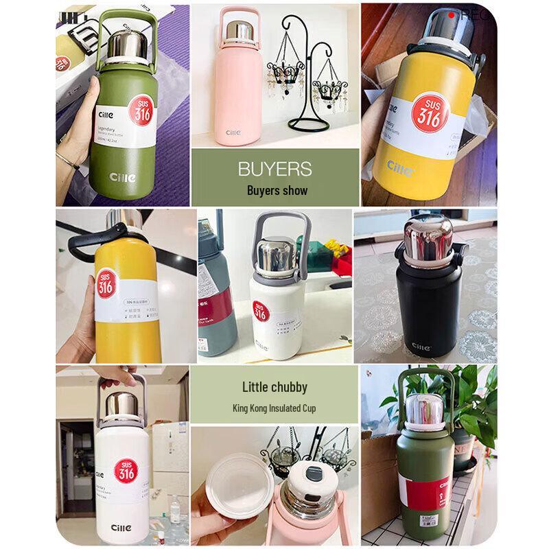 Cille XB-22133 Large Capacity 316 Stainless Steel Insulated Bottle