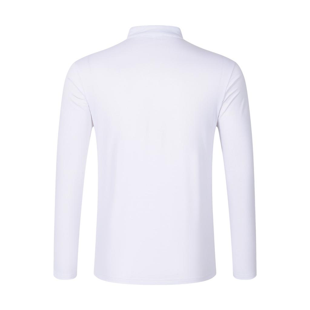 Мужская весенне-осенняя рубашка с воротником-стойкой, повседневная спортивная рубашка хенли с длинным рукавом