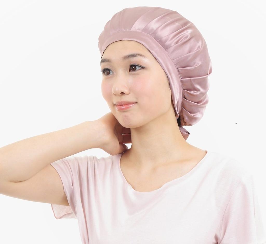 Daisy King Night Cap for Summer Keeps Hair Shiny and Prevents Split Ends and Protects Head from No Pressure (100% Silk) Hair, Breathable, Breakage,