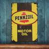 Pennzoil Vintage Metal Tin Sign -Perfect for Garage & for Man Cave Decor, Perfect for Room Decor