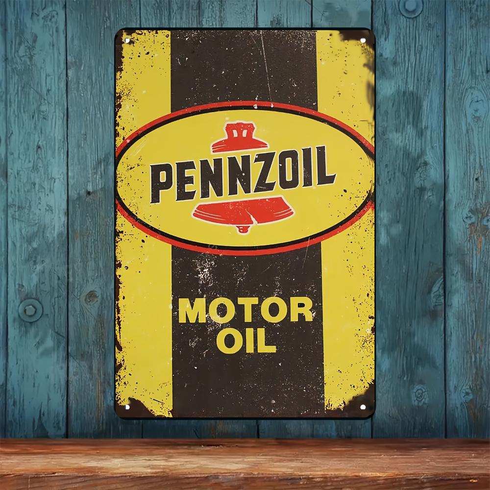 Pennzoil Vintage Metal Tin Sign -Perfect for Garage & for Man Cave Decor, Perfect for Room Decor