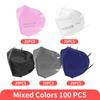 20-200PCS 5 Layers FFP2 MASK Adult Black KN95 Fabric Mascarillas Approved Mouth Face FPP2 Mask KN95 Filter Respirator FFP2MASK