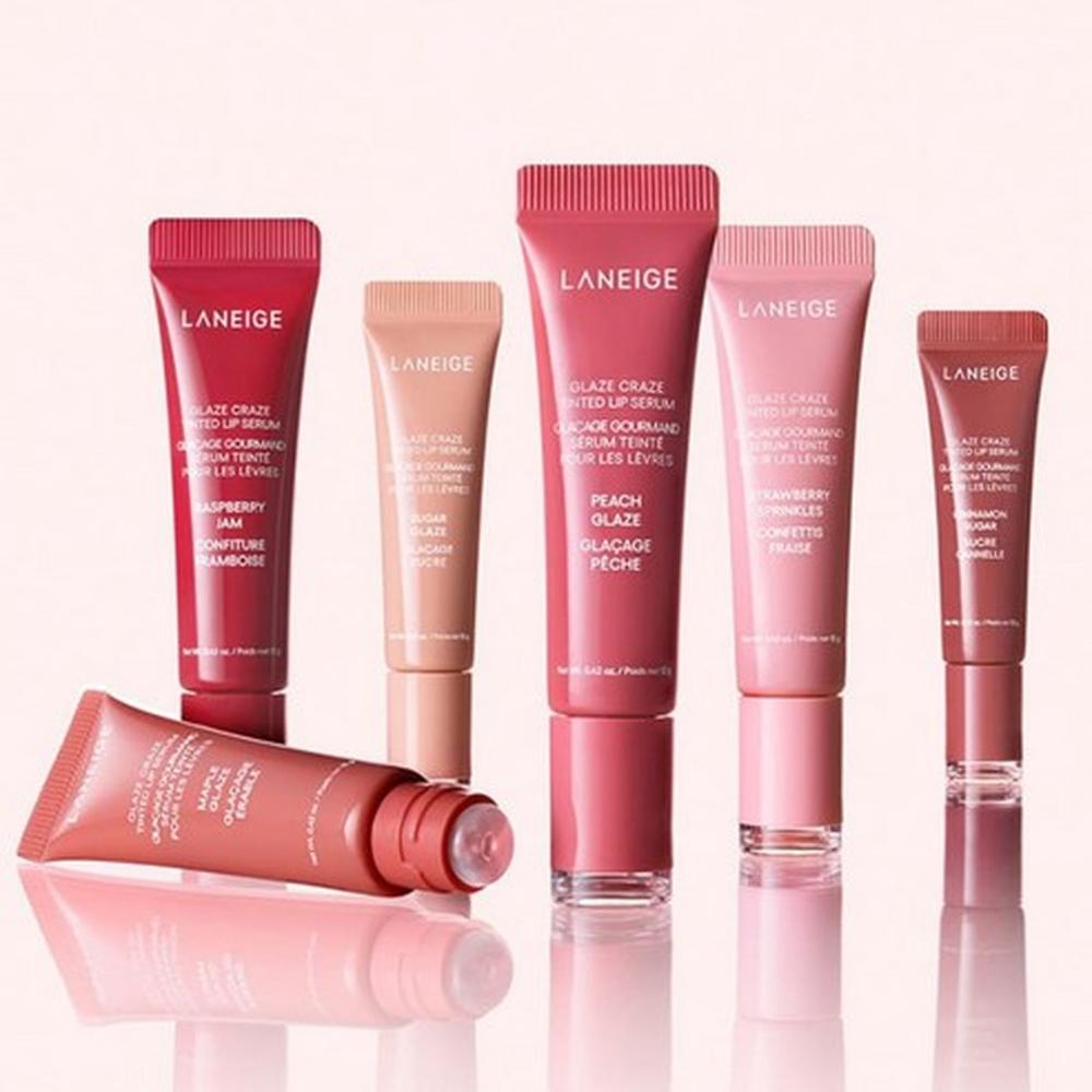 Laneige Glaze Craze Tinted Lip Serum 12g - Cinnamon Sugar - Hydrating Glossy Lip Care, Korean