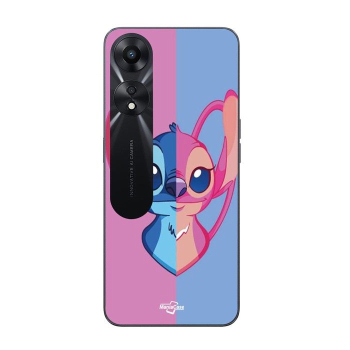 Coque de téléphone - MANIACASE - Oppo A78 5G - Silicone TPU - Motif Stitch et Angel - Souple