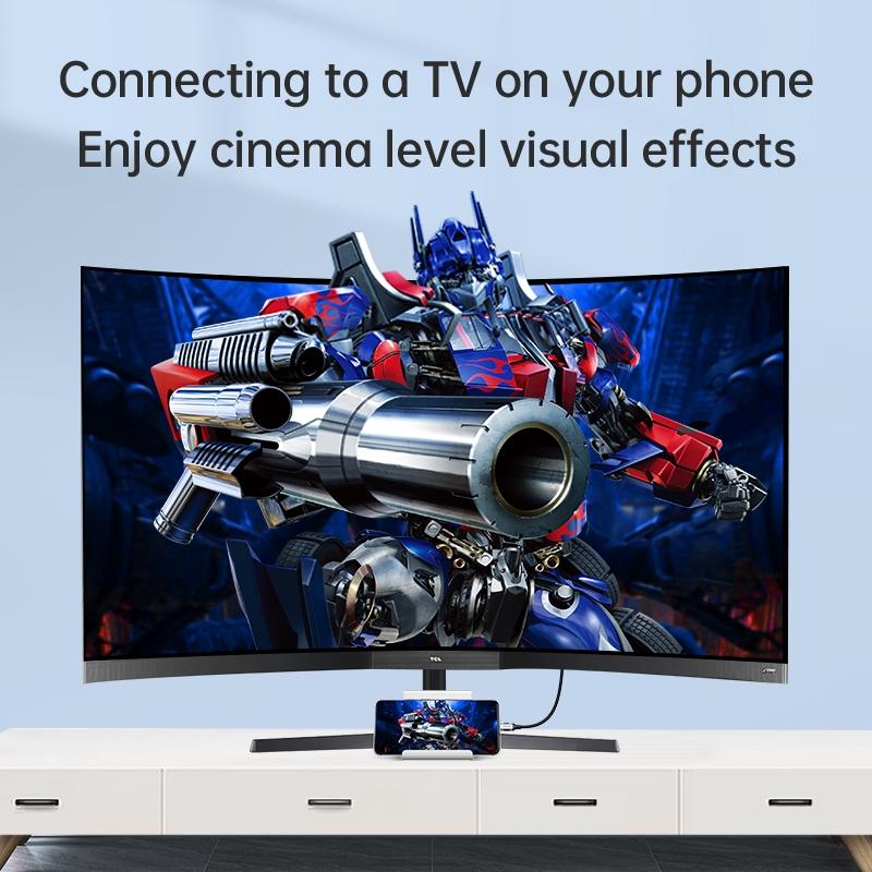 USB C To HDMI Cable 8K@60Hz 4K@120Hz Type C To HDMI-Compatible HDTV Cable for TV Converter MacBook Air iPad USB-C HDMI Adapter