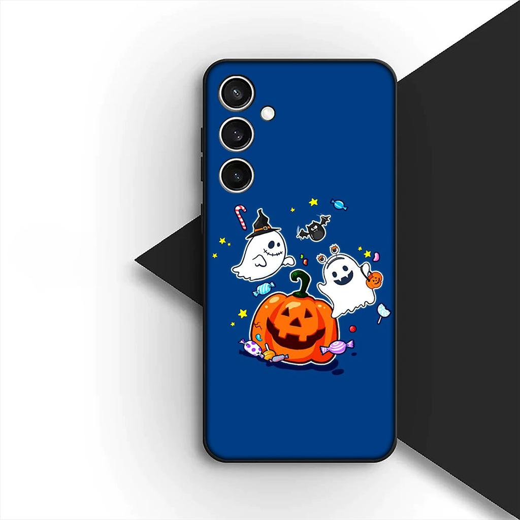 Чехол для Xiaomi Poco C75 C65 C85 X7 X6 M8 F7 F8 Ultra F6 Pro Чехол для телефона Мягкий чехол с маленьким призраком Тыква на Хэллоуин Цветок