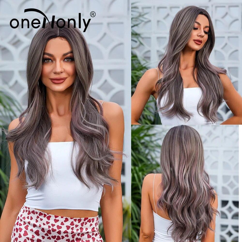 Длинный серебристый парик со светлым париком, синтетические парики для женщин, волнистый парик для косплея на Хэллоуин, волосы высокого качества