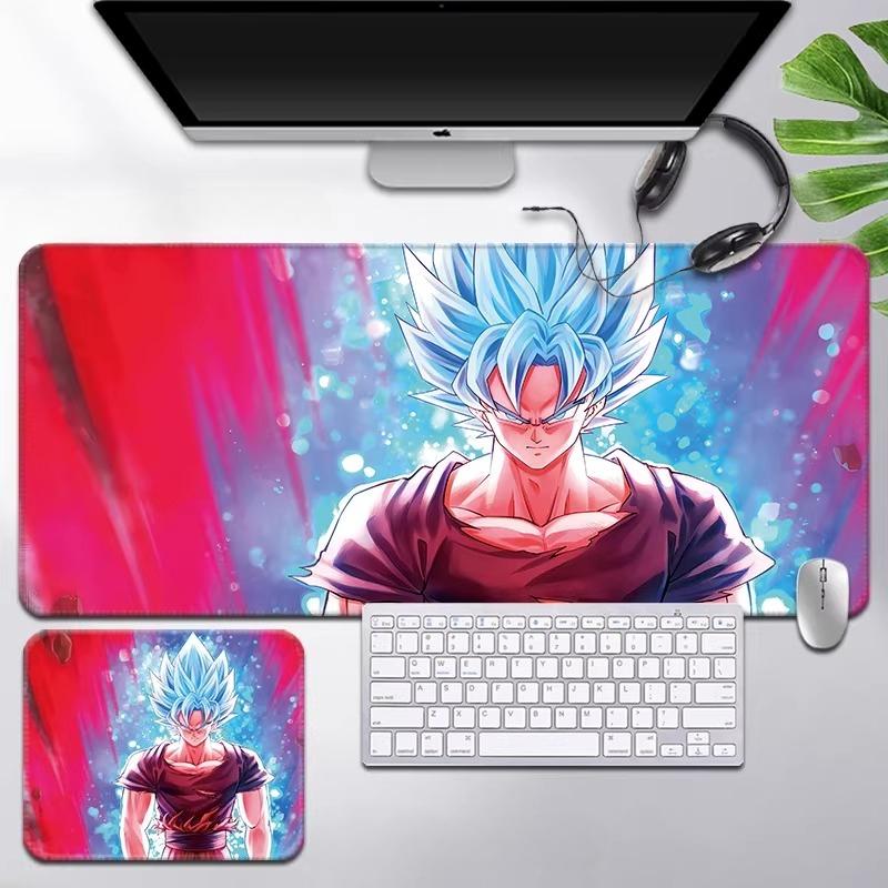 Кожаный коврик для мыши Dragon Ball Водонепроницаемый с принтом Сон Гоку Мужские компьютерные периферийные аксессуары Большой размер Игровой коврик для клавиатуры Офисный коврик для стола