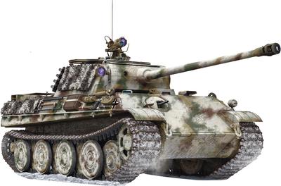 Ryefield Models Масштаб 1/35 Немецкий танк Пантера Ausf.. G с ИК-ночным видением, зенитным бронированием и стальными колесами, Пластиковая модель RFM5112