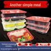 JingJingRS Disposable 4-Compartment Bento Take-Out Containers