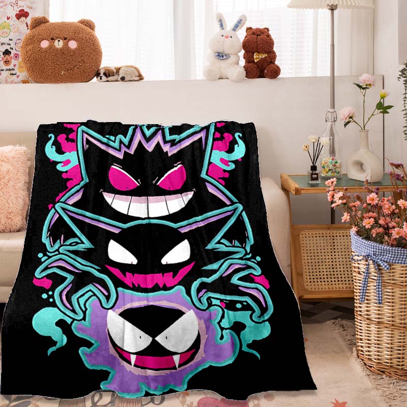 17 Styles G-Gengar Printed Throw Blanket Christmas Birthday Gift for Women Men Teen Boys Girls, Special Gifts for Adult and Kids