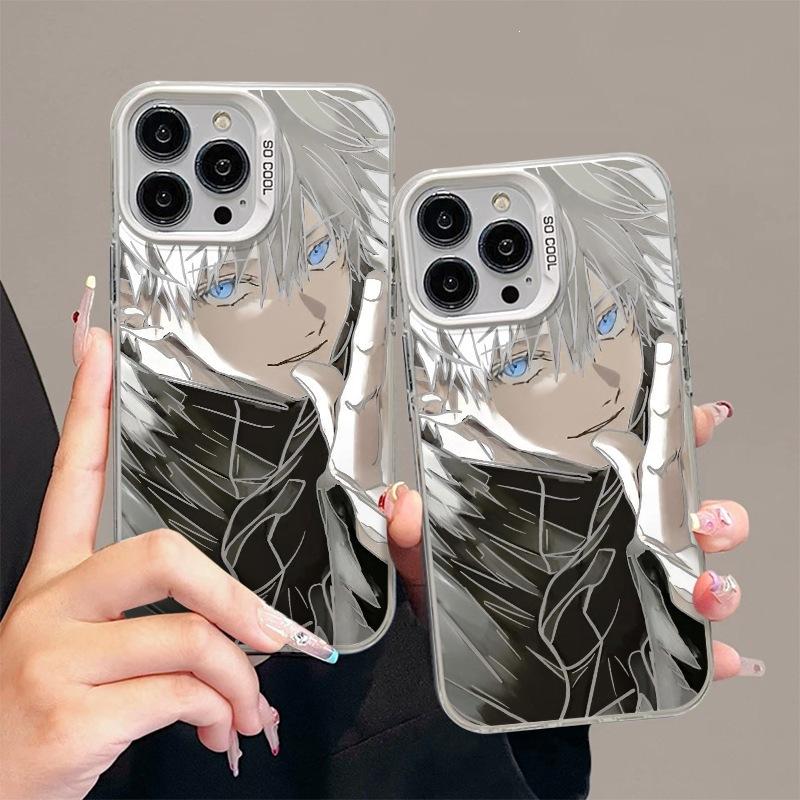Новый Аниме Wujo Wu Чехол для Мобильного Телефона iPhone17promax 16 Матовый Гальванический 15 Цвет Серебристый IMD Защитный Чехол