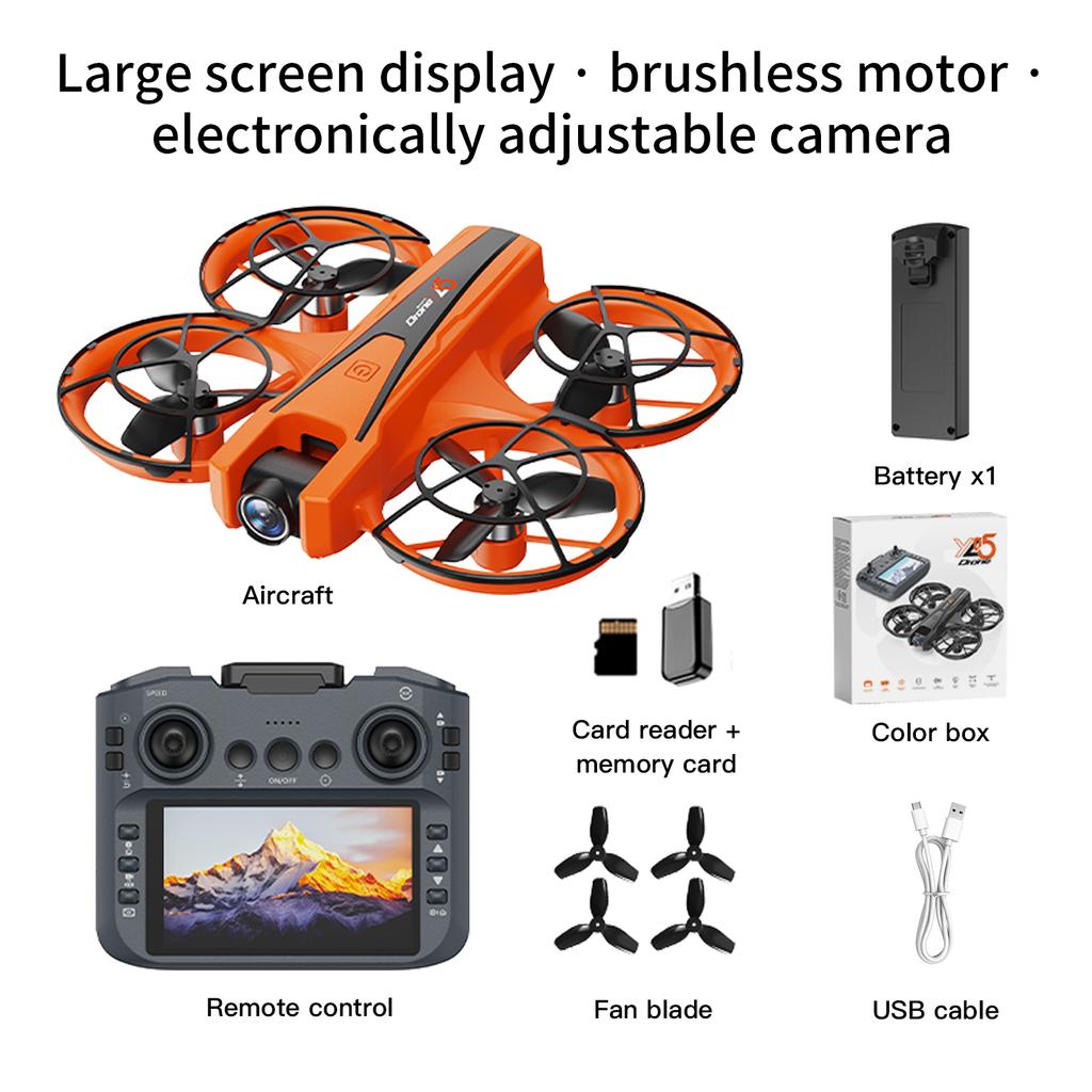 YL05 Mini RC FPV Drone, real-time video transmission camera, quadrotor, obstacle avoidance features, airplane toys for boys