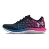 Under Armour Flow Velociti Wind 2 Удобная ткань Низкий верх Повседневные кроссовки для бега Женские кроссовки Черный Розовый 3025662-004