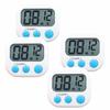 4 Small Digital Kitchen Timer with Large Alarm, Magnetic Backing Stand, for Cooking, Baking, Sports, Games, and Office Use