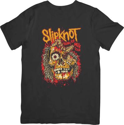 Slipknot Music Унисекс Футболка из Качественного Хлопка Черная