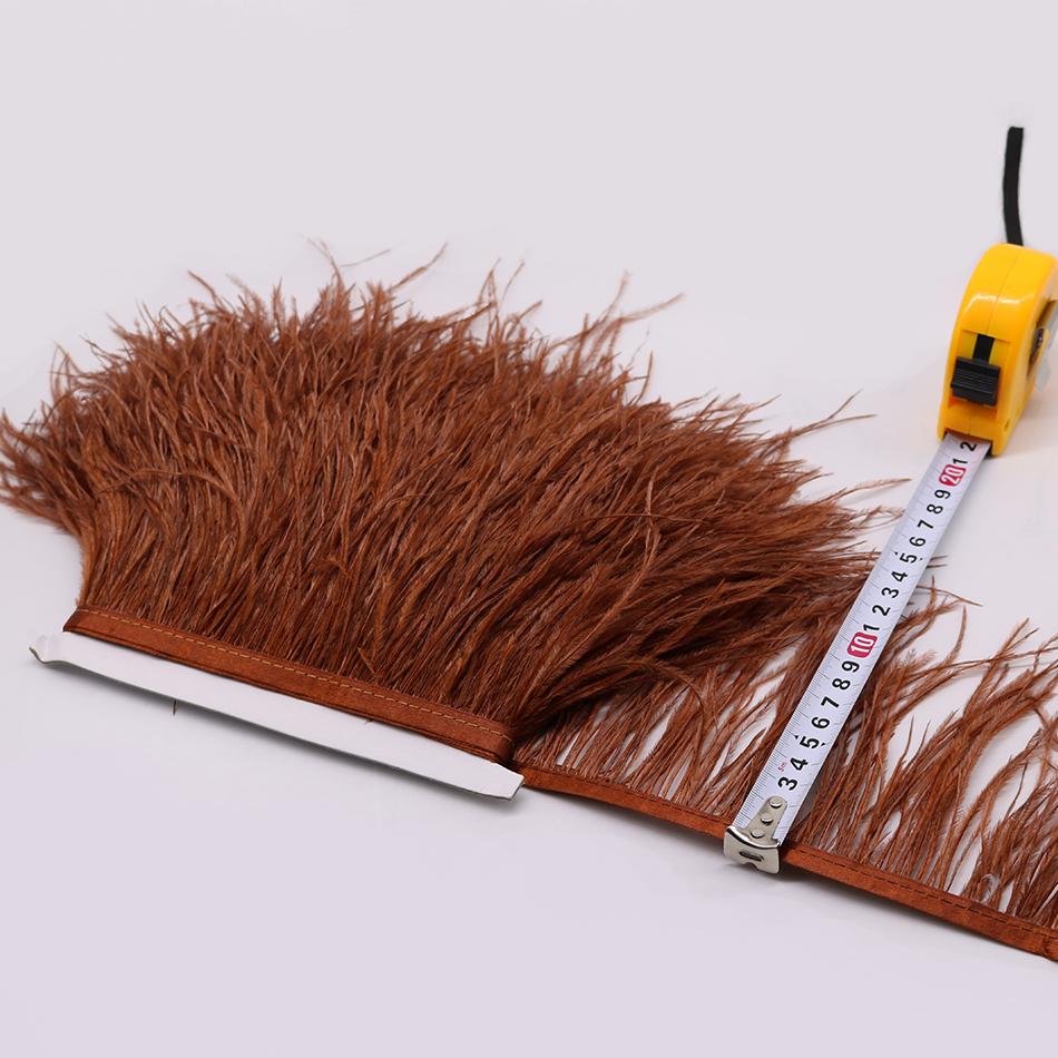 Перо 1 метр Цветные Натуральные Страусиные Перья Бахрома Отделка 8-10 см 10-15 см Лента Перья для Волос для Одежды Свадебный Декор Швейная Отделка