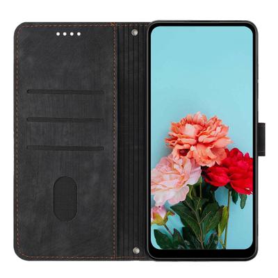 Для Xiaomi Poco X3 NFC/X3/X3 Pro Чехол для телефона с тиснением линий, имитирующий кожу, откидная подставка, кожаный чехол-кошелек
