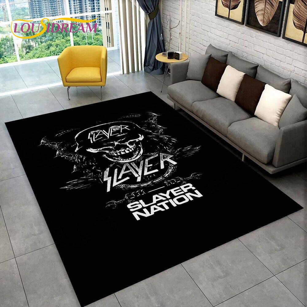 Slayer Heavy Metal Band Музыкальный коврик, коврик для дома, гостиной, спальни, дивана, коврик для двери, детский игровой нескользящий напольный коврик