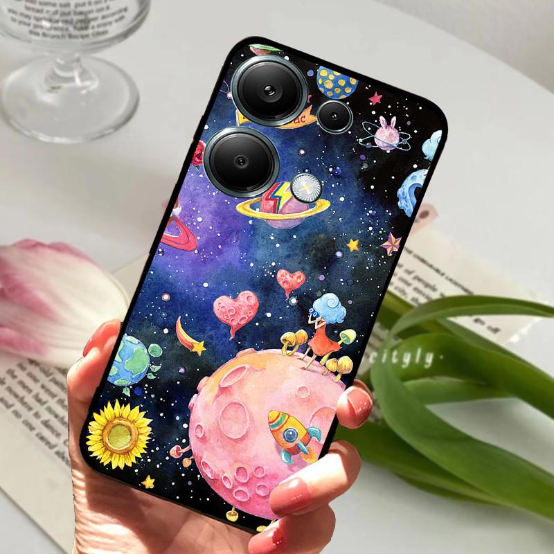 Для Xiaomi Poco M6 Pro 4G Чехол PocoM6 Pro Ударопрочный Мягкий ТПУ Силиконовый Чехол для Телефона Для Poco M6 Pro 4G Funda Capa Мультяшный Корпус
