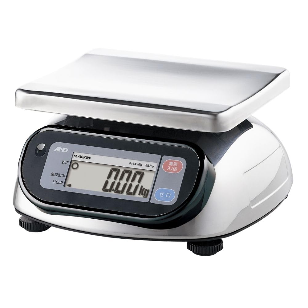 Цифровые весы с защитой от пыли и влаги Минимальная чаша № A&D SL-30KWP(W)192(D)мм, сертификация>