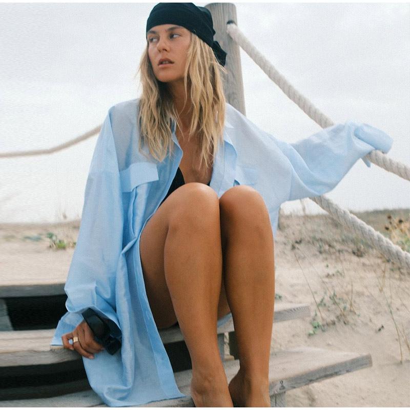 Повседневная свободная рубашка женская весна-лето лацканы пуговицы карманы блузка женская длинный рукав однотонные топы леди прохладный уютный универсальный базовый