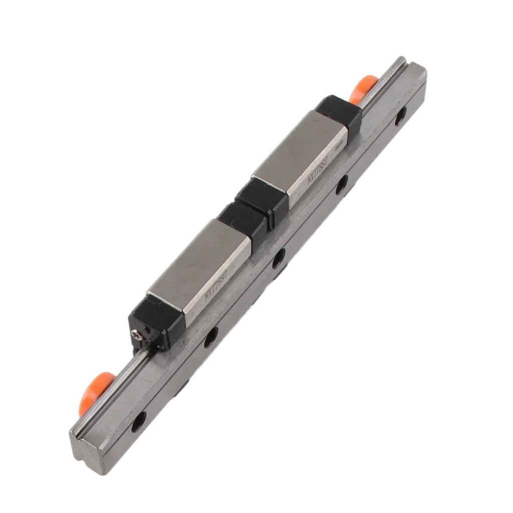 Linear Guide Rail High Accuracy Bearing Steel Strong Bearing Wear Resistant Linear Rail with 2 Slide Blocks