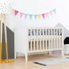 White Baby Cot with Natural Bars 60 X 120 Cm