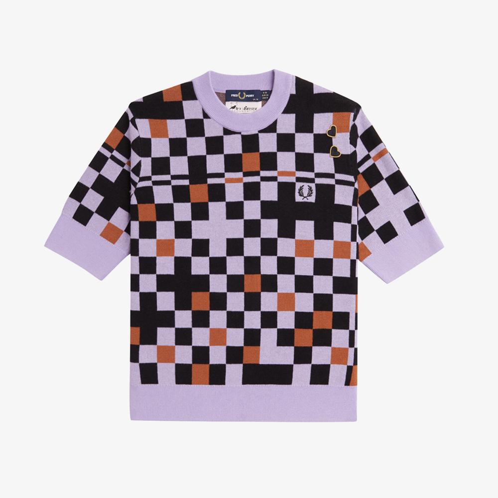 FRED PERRY [Amy Winehouse] Jacquard Knit Top - Violet Afpf2438109-X19