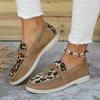 Trend Splicing Flat Shoes 2024 New Leopard Print Color Splicing Casual Versatile Breathable Sleeve Flat Shoes Zapatos De Mujer