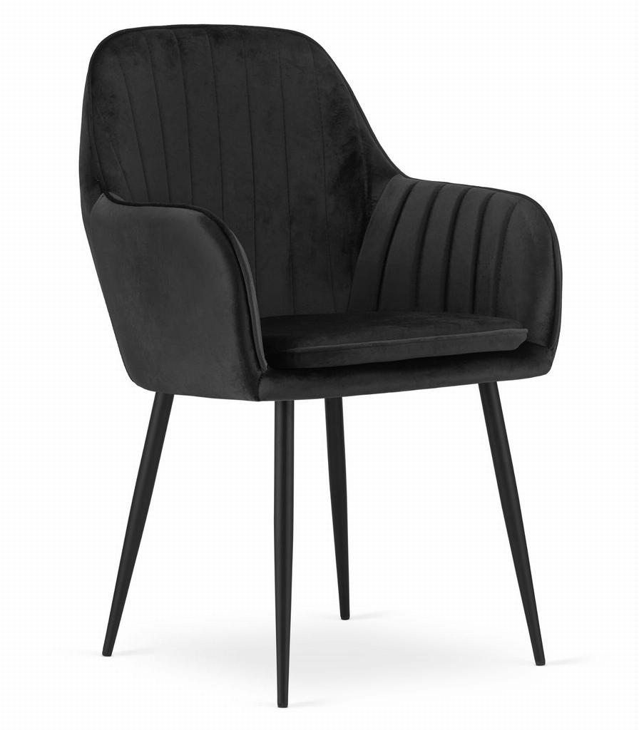 LUGO chair - black velvet / black legs x 1