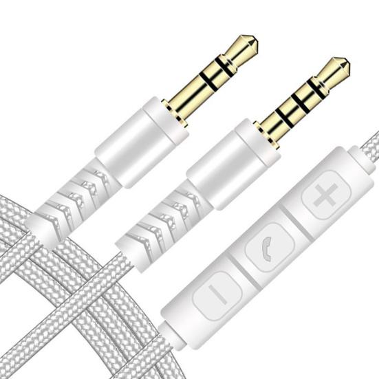 3.5mm Jack Male Audio Cable 1.2m to Male Aux Cable Volume Control