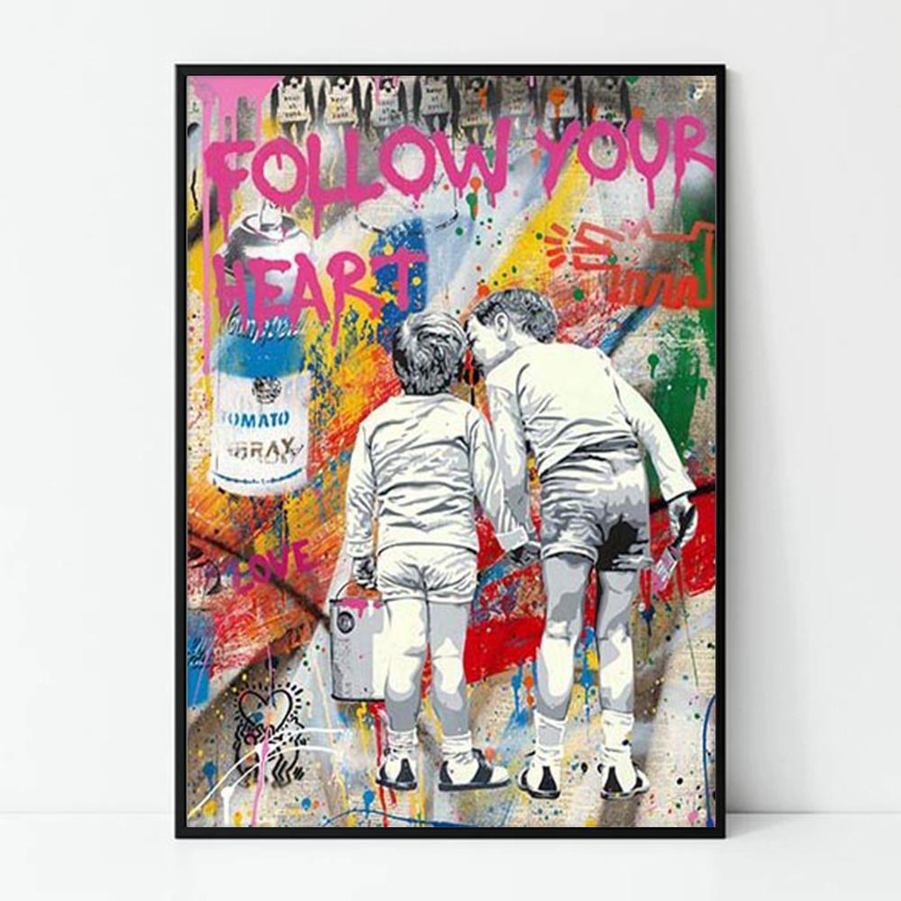 Street Graffiti Style Wall Art Poster Fashion Mona Lisa Lady Liberty Home Room Decor Canvas Painting Mural Picture Print Artwork