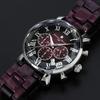 Salvatore Marra Men's Multifaceted Crystal Chronograph Watch with Acetate Strap, Gradient Purple (SM19104A-SSPL)