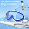 Детские очки для плавания с зажимом для носа Водонепроницаемые Без протекания Защита от УФ лучей Линзы прозрачные Мальчики Девочки Силиконовые очки Подводное плавание Сноркелинг