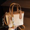 Popular Korean Version of High-end Embossed Fashion Hand-carried Bucket Bag Temperament Commuter Women's Casual Messenger Bag