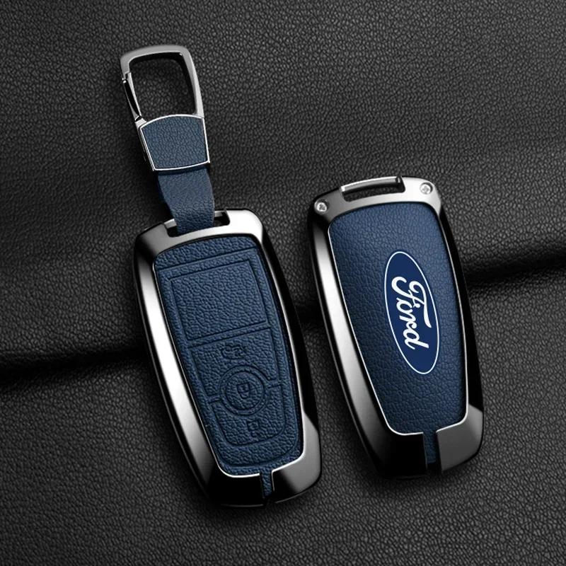 Car Sticker Ford New 2025 Hot Smart Key Fob Shell Accessories Key Bag For Ford 2017 Edge F250 2018 Mustang Remote Car Key Cover