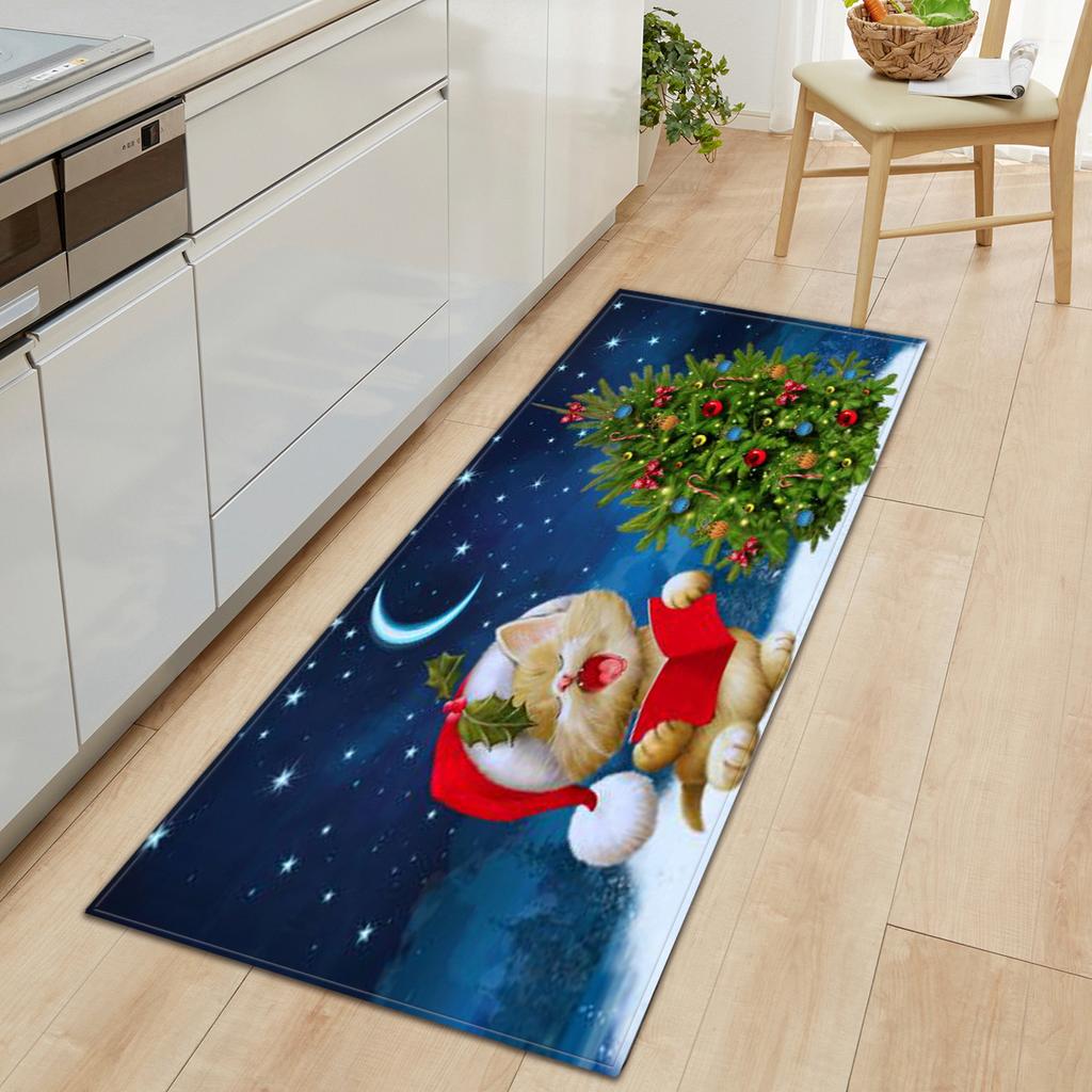 Christmas Kitchen Sand Carpet Doormat Long Floor Mat