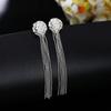Exquisite 925 Sterling Silver Earring Fashion Tassel Rose Flower Earrings For Women Birthday Gift Charm Jewelry