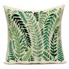 Tropical Green Plant Leaf Cactus Palm Polyester Pillow Case Sofa Home Decoration Cushion Cover Pillowcase for Living Room
