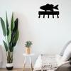 1pc Bass Fish Key Rack Hanger Wall Mounted Hook Up Iron Wall Stickers Wall Art Home Key Holder Key Hanger Towel Rack Coat Rack